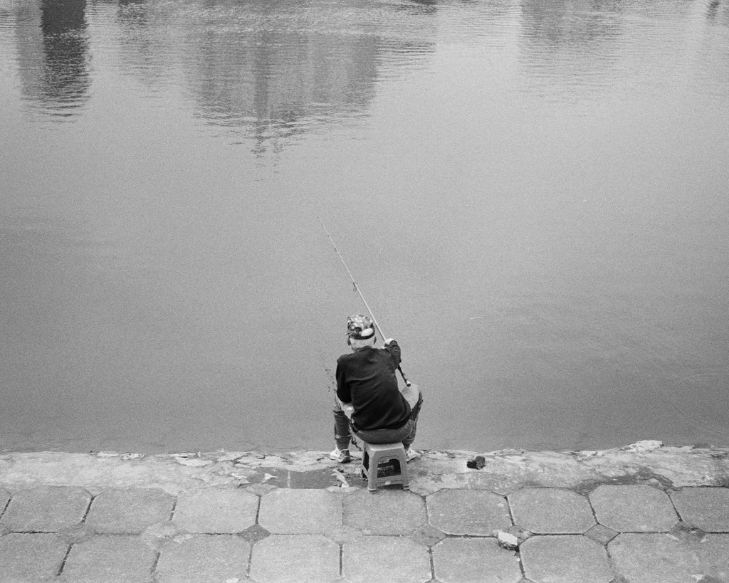 Man Fishing in Hanoi